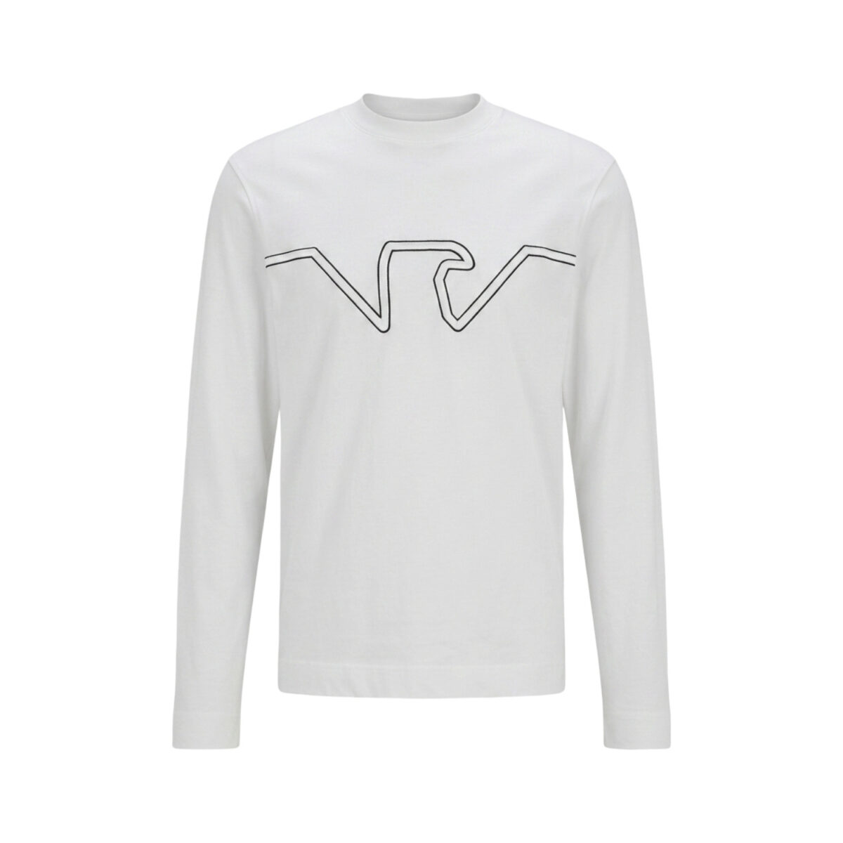 EMPORIO ARMANI T-SHIRT UOMO MANICA LUNGA CON LOGO FRONTALE - 6D1TDU1JWZZ