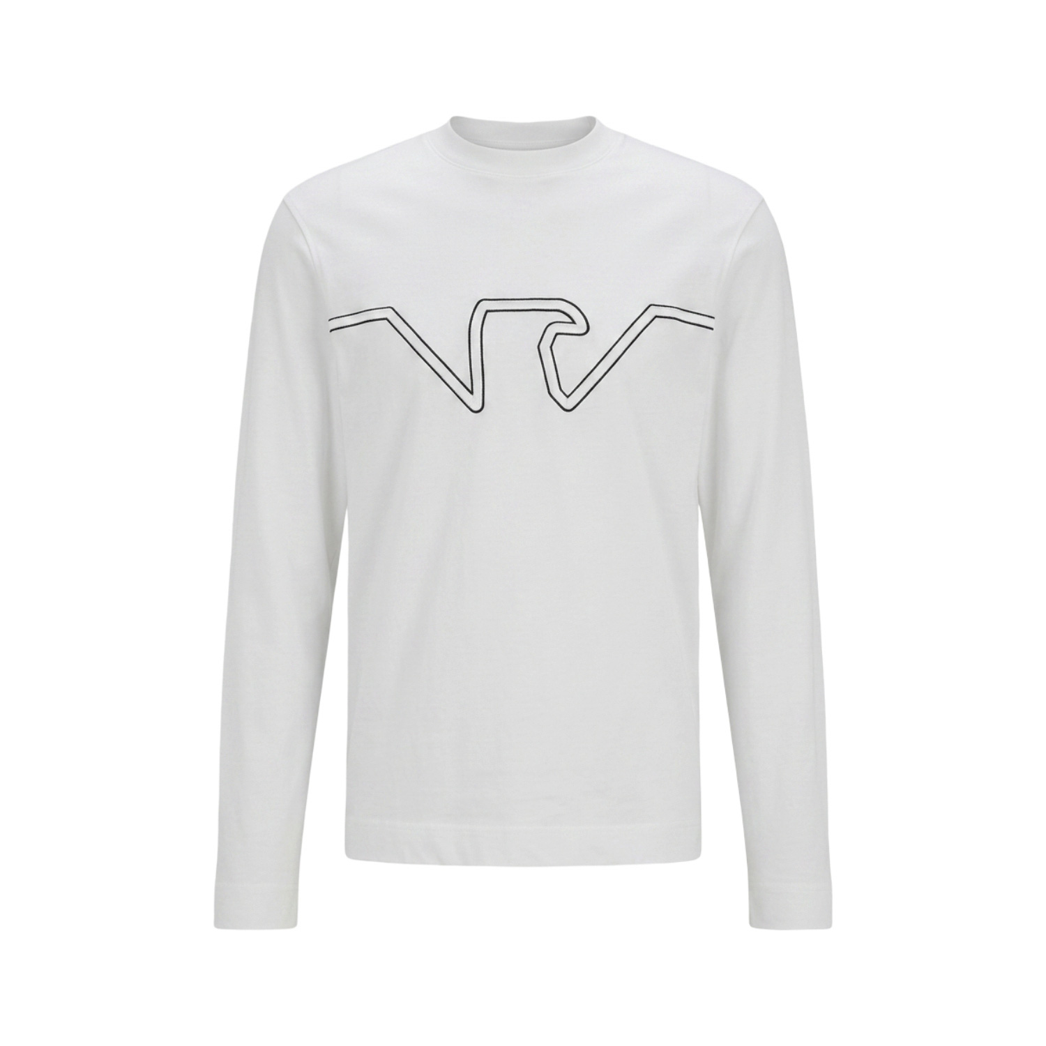 EMPORIO ARMANI T-SHIRT UOMO MANICA LUNGA CON LOGO FRONTALE - 6D1TDU1JWZZ