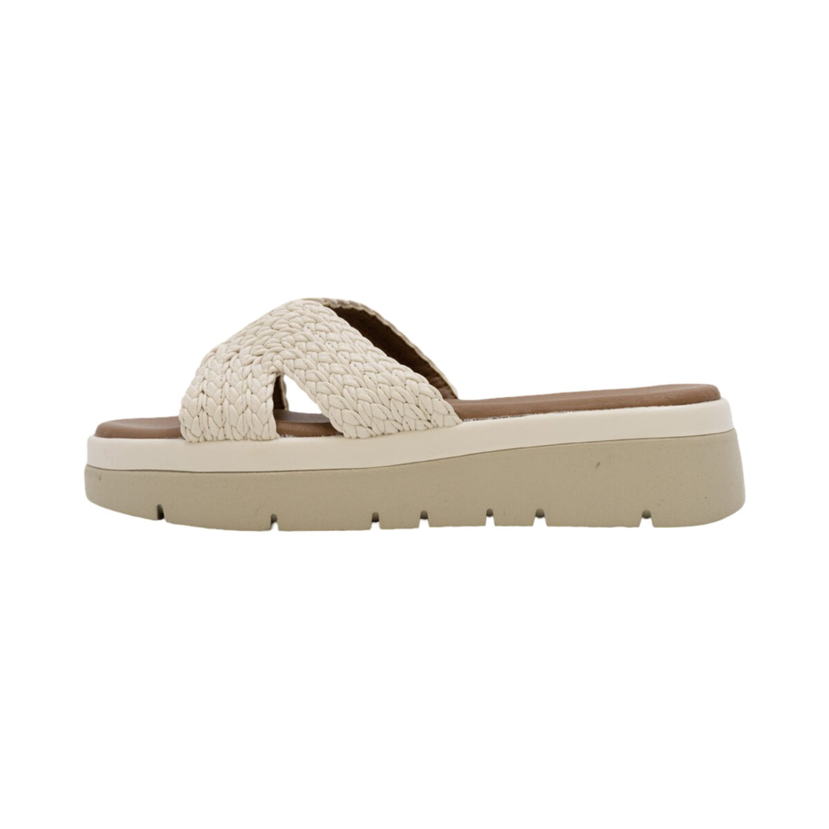 Sandalo Ciabatta Platform Donna con Fasce Intrecciate Ninì Paris - 26109