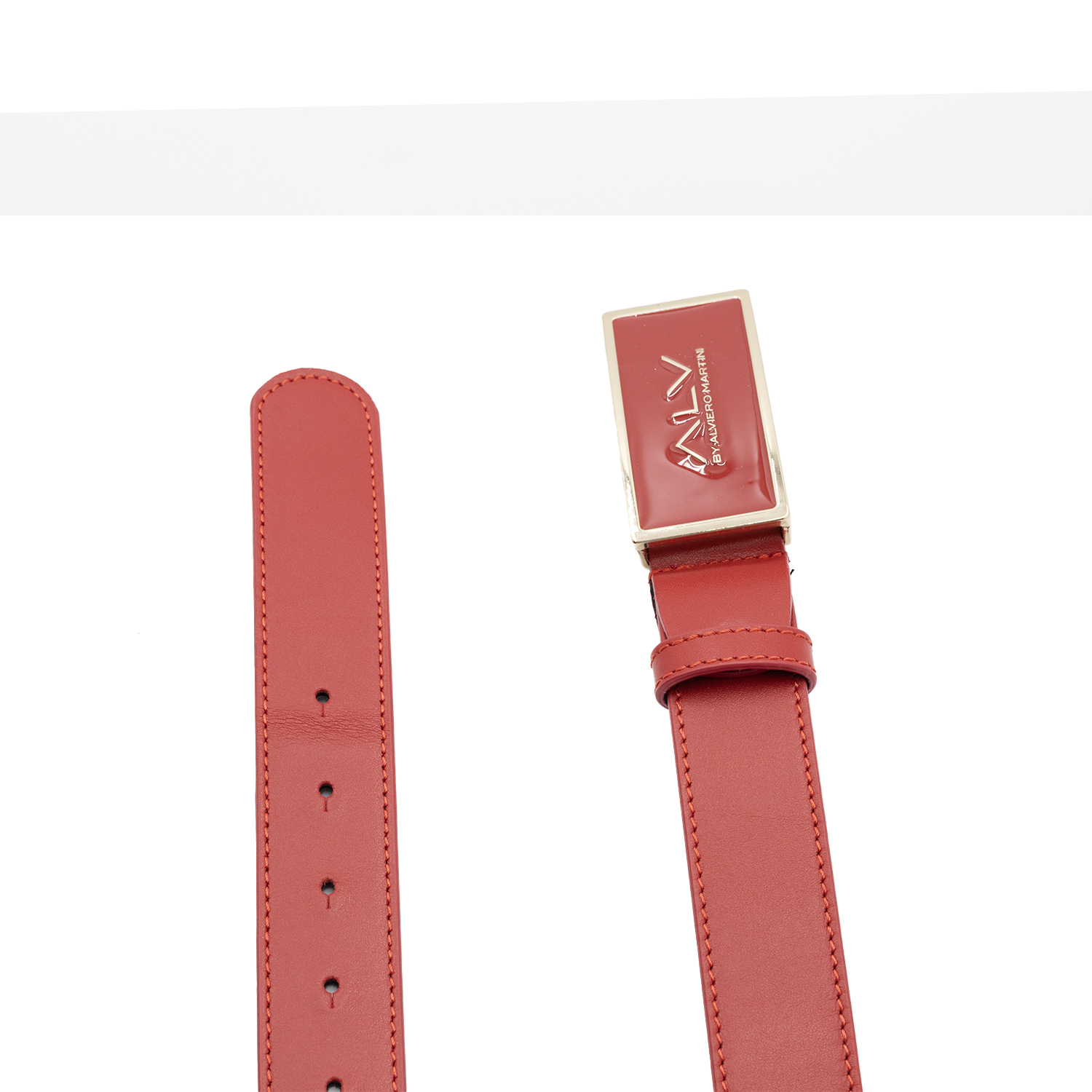 Cintura da donna con fibbia rettangolare logo ALV by Alviero Martini - ALVCDS0030 - immagine 3