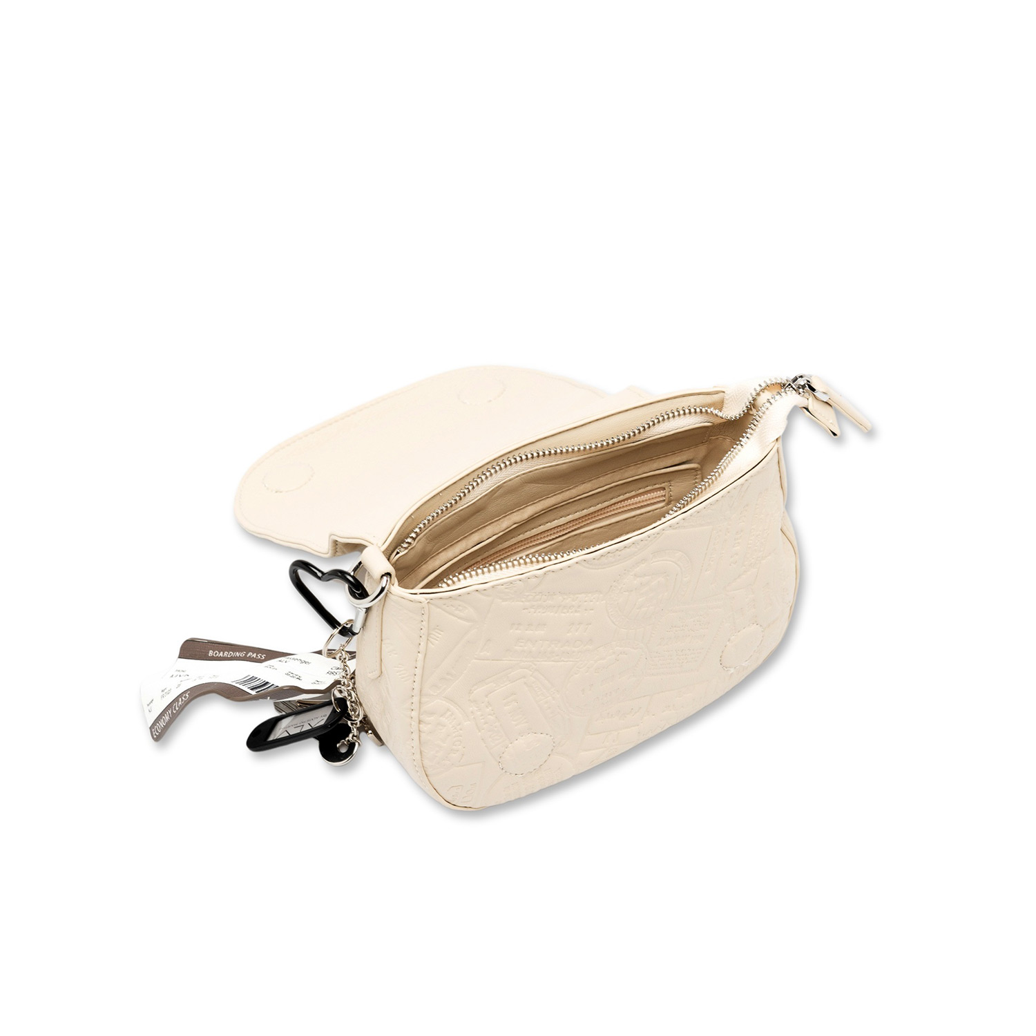 Long & Son D1585-1 Borsa A Tracolla Donna Media - Ecopelle Blu Marina, 3 Scomparti, Tracolla Regolabile