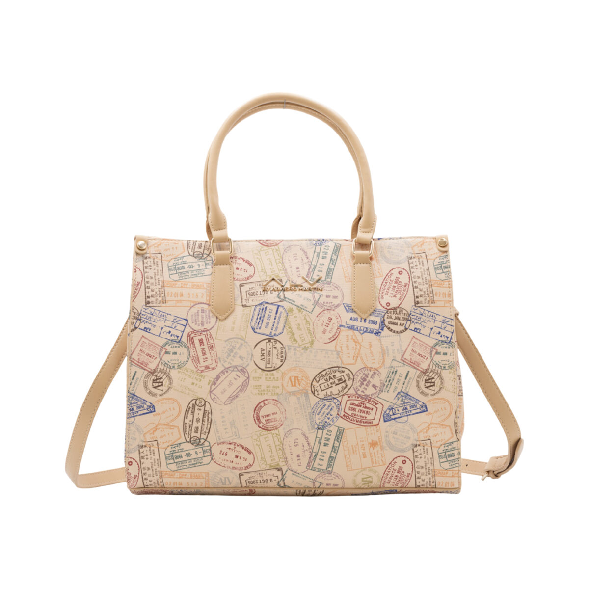 Borsa Shopper ALV by Alviero Martini con Stampa Passport - ALVB7126