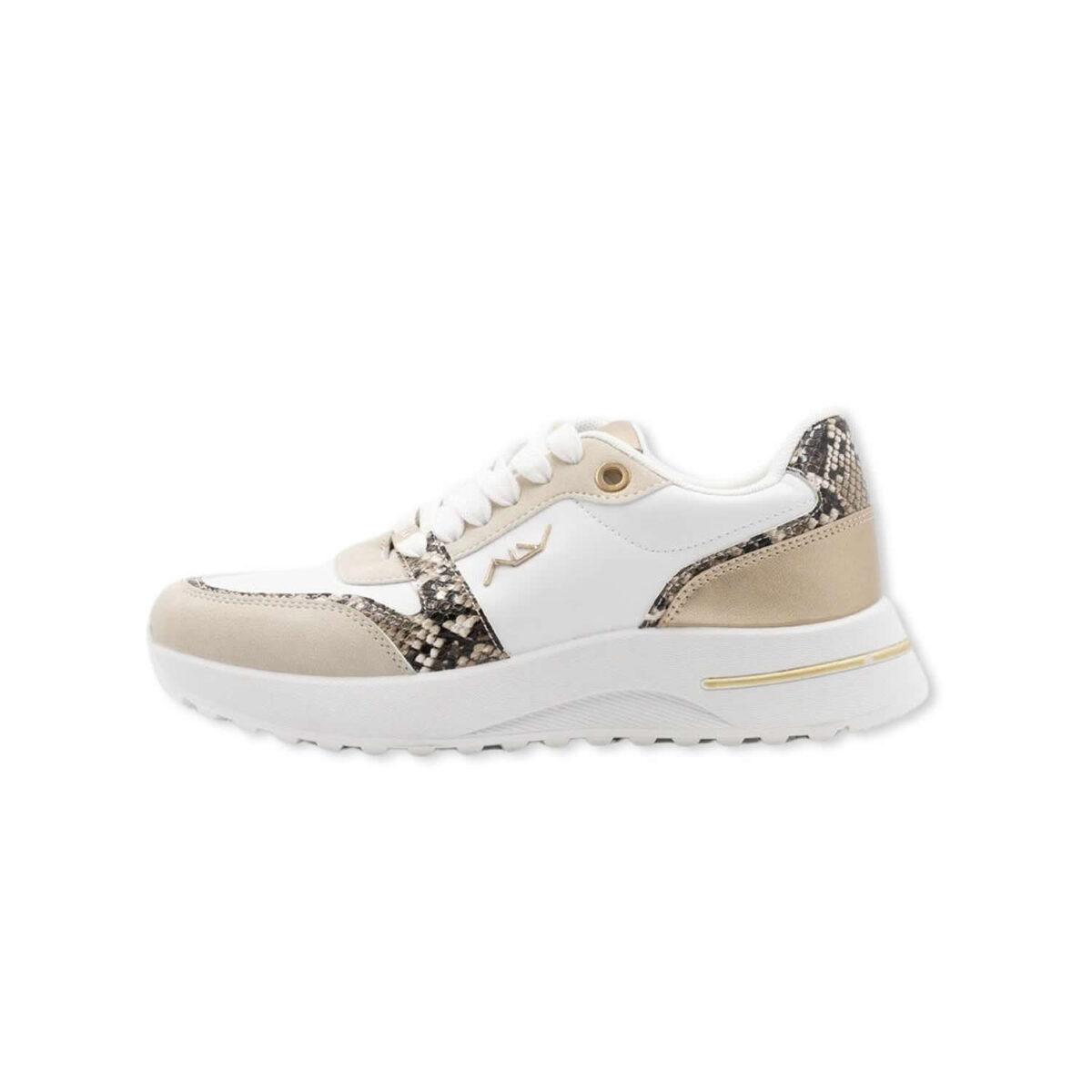 Sneakers platform ALV by Alviero Martini con lacci e inserti effetto pitone - ALVSD0241
